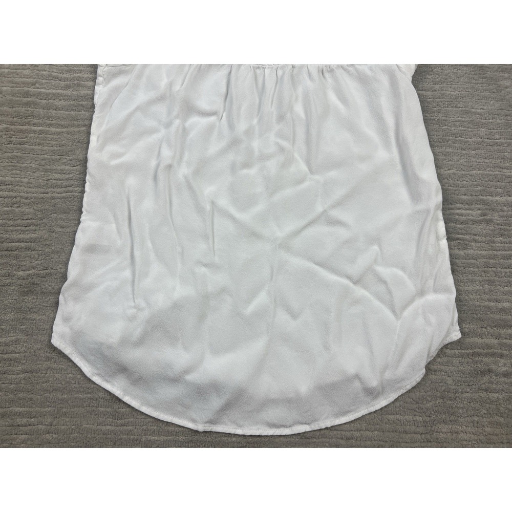 Daniel Rainn Top Womens Medium White Short Sleeve Lace Accent‎ Rayon - Picture 3 of 12